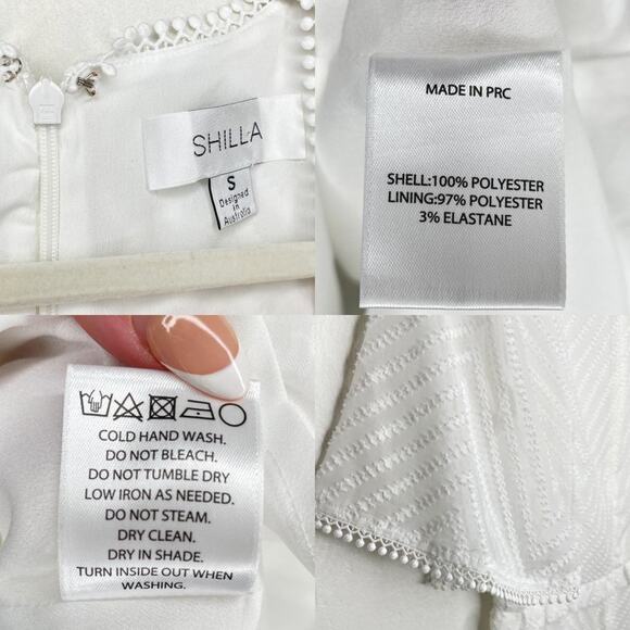 Shilla Chevron Swiss Clip Dot Short Sleeve Classy Fit and Flare Mini Dress Small - Picture 12 of 14